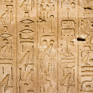 The first instances of calligraphy: Ancient Egyptian hieroglyphics.